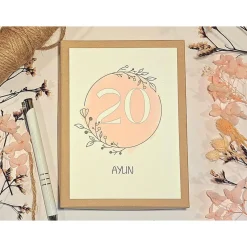 Personalisierte Geldgeschenk Geschenkbox zum 20. Geburtstag – Geschenkidee mit Namen & Glückwunschkarte