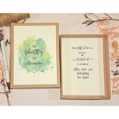Personalisierte Geldgeschenkbox zum Geburtstag für Künstler – Kreative Geschenkidee mit Glückwunschkarte & Leinensäckchen