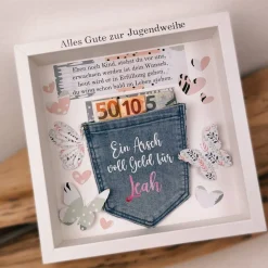 Personalisierte Geldgeschenk-Karte zur Jugendweihe, Originelle Geschenkidee Jugendweihe, Kreatives Geldgeschenk