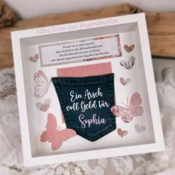 Personalisierte Geldgeschenk-Karte zur Jugendweihe, Originelle Geschenkidee Jugendweihe, Kreatives Geldgeschenk