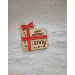 Personalisierte Geldscheinverpackung aus Holz – Gutscheinverpackung mit Gravur & Schleife zum Geburtstag