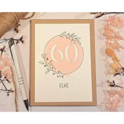 Personalisierte Geschenkbox 60. Geburtstag – Geldgeschenk & Glückwunsch für Frauen
