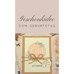 Personalisierte Geschenkbox 60. Geburtstag – Geldgeschenk & Glückwunsch für Frauen