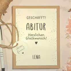 Personalisierte Geschenkbox zum Abitur – Edle Geldgeschenk Verpackung & Präsent zum Schulabschluss