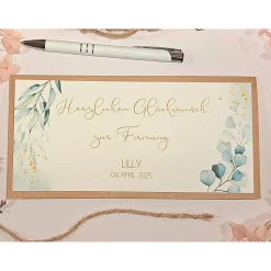Personalisierte Glückwunschkarte zur Firmung – Handgemachte Geschenkkarte mit Namen & Datum