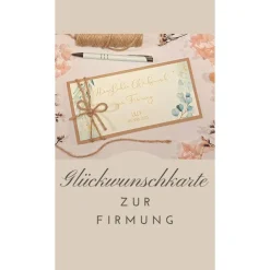 Personalisierte Glückwunschkarte zur Firmung – Handgemachte Geschenkkarte mit Namen & Datum