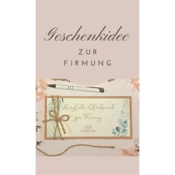 Personalisierte Glückwunschkarte zur Firmung – Handgemachte Geschenkkarte mit Namen & Datum