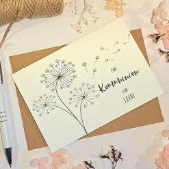 Personalisierte Glückwunschkarte zur Kommunion – Individuelle Karte für die Erstkommunion mit Namen
