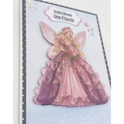 Personalisierte Glückwunschkarte Prinzessin – Handgefertigte Karte zum Kindergeburtstag für Mädchen