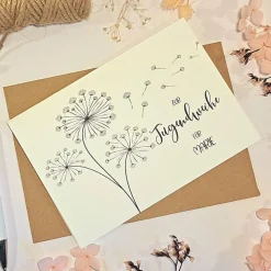 Personalisierte Glückwunschkarte zur Jugendweihe mit Name | Karte & Umschlag