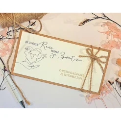 Personalisierte Hochzeitskarte für Reiseliebhaber – Geldgeschenk & Gutschein stilvoll verpacken