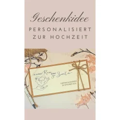 Personalisierte Hochzeitskarte für Reiseliebhaber – Geldgeschenk & Gutschein stilvoll verpacken