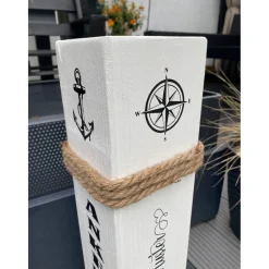 Personalisierte Holzsäule Zuhause – Familien Deko für Eingangsbereich, Geschenk zum Einzug & Hochzeit