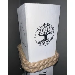 Personalisierte Holzsäule Zuhause – Familien Deko für Eingangsbereich, Geschenk zum Einzug & Hochzeit