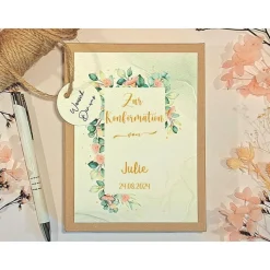 Personalisierte Konfirmation Geldgeschenk Box für Mädchen | Geschenkset mit Namen & Datum | Einzigartige Geschenkverpackung