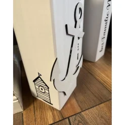 Personalisierte maritime Deko aus Holz – 3er Set Poller mit Wunschtext, Geschenkidee