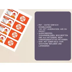 Personalisierte Mitgebsel Ausweise für Feuerwehrmänner | Mitgebsel Kindergeburtstag Feuerwehr | Gastgeschenk AUSWEIS | D