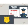 Personalisierte Mitgebsel Ausweise für kleine Polizisten | Mitgebsel Kindergeburtstag Polizei | Polizeiparty AUSWEIS | D