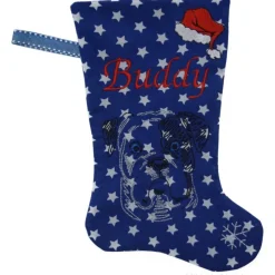 Personalisierte Nikolausstiefel mit  American Bulldog Motiv