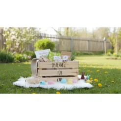 Personalisierte Osterkiste mit Namen – DIY Osternest & Alternative zum Osterkorb