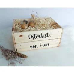 Personalisierte Osterkiste mit Namen – DIY Osternest & Alternative zum Osterkorb