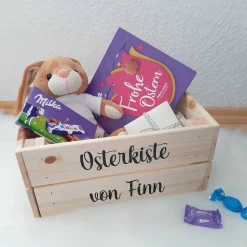 Personalisierte Osterkiste mit Namen – DIY Osternest & Alternative zum Osterkorb