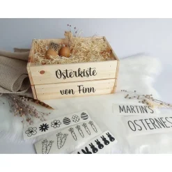 Personalisierte Osterkiste mit Namen – DIY Osternest & Alternative zum Osterkorb