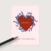 Personalisierte Postkarte *Floral Heart* mit Name und Wunschtext / Geschenkkarte für Valentinstag und Geburtstag
