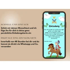 Personalisierte Ritter-Geburtstags-Einladung als eCard für Kinder