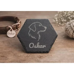 Personalisierte Schiefer-Untersetzer – Ein liebevolles Andenken für dein Haustier