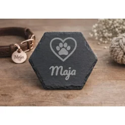 Personalisierte Schiefer-Untersetzer – Ein liebevolles Andenken für dein Haustier