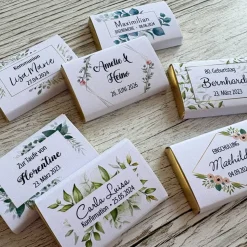 Personalisierte Schokolade als Gastgeschenk zur Jugendweihe | Personalisierung mit Wunschtext