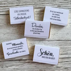 Personalisierte Schokolade als Gastgeschenk zur Hochzeit | Personalisierung mit Namen