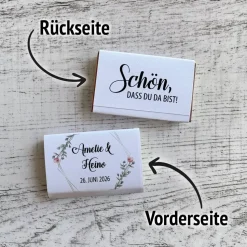 Personalisierte Schokolade als Gastgeschenk zum Geburtstag | Personalisierung mit Wunschtext