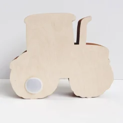 Personalisierte Spardose aus Holz – Traktor Motiv, handgefertigt, perfekte Geschenkidee für Geburtstag & Weihnachten