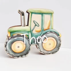 Personalisierte Spardose aus Holz – Traktor Motiv, handgefertigt, perfekte Geschenkidee für Geburtstag & Weihnachten