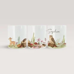 Personalisierte Spardose *Waldtiere* aus Keramik mit Name für Kinder / Geschenk für Einschulung, Geburt und Taufe