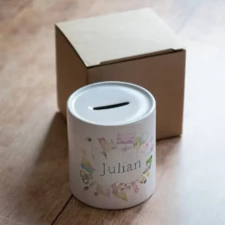 Personalisierte Spardose *Schulanfang* aus Keramik mit Name für Kinder / Geschenk zur Einschulung und zum Geburtstag