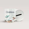 Personalisierte Spardose *Airplanes* aus Keramik mit Name für Kinder / Geschenk zur Einschulung, Geburt und Taufe