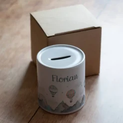 Personalisierte Spardose *Balloons* mit Name für Kinder / Geschenk zur Einschulung, Geburt und Taufe