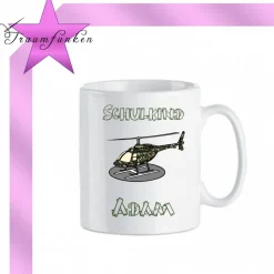 Personalisierte Tasse Einschulung mit Namen / Hubschrauber, Polizei, Feuerwehr, Bundeswehr