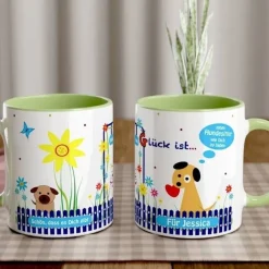 Personalisierte Tasse für Hundesitter – Dankeschön Geschenk Gassigänger mit Spruch und Hundemotiv
