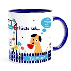Personalisierte Tasse für Hundesitter – Dankeschön Geschenk Gassigänger mit Spruch und Hundemotiv