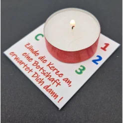 Personalisierte Teelichter als Gastgeschenke zur Einschulung – Danke sagen mit versteckter Botschaft