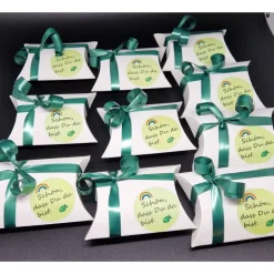 Personalisierte Teelichter als Gastgeschenke zur Kommunion – Mit versteckter Botschaft & Spruch