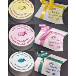 Personalisierte Teelichter als Gastgeschenke zur Kommunion – Mit versteckter Botschaft & Spruch