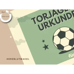 Personalisierte Urkunde für Fußballturniere und Fußballpartys – Einzigartiges Erinnerungsstück für alle Fußballfans