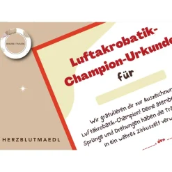 Personalisierte Urkunde für Kindergeburtstag - Trampolin-Thema | Mitgebsel | Selbstausdruck | Digitale Datei | A4 | Mitg