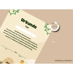 Personalisierte Urkunde zum Ausdrucken - Geburtstag im Zoo für Kinder mit Tiermotiven | DIN A4 Schulausflug in den Zoo B