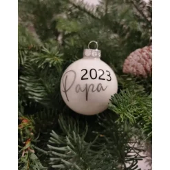 Personalisierte Weihnachtskugel Mama & Papa 2025/26 – 5,7cm Echtglas – Geschenkidee Weihnachten
